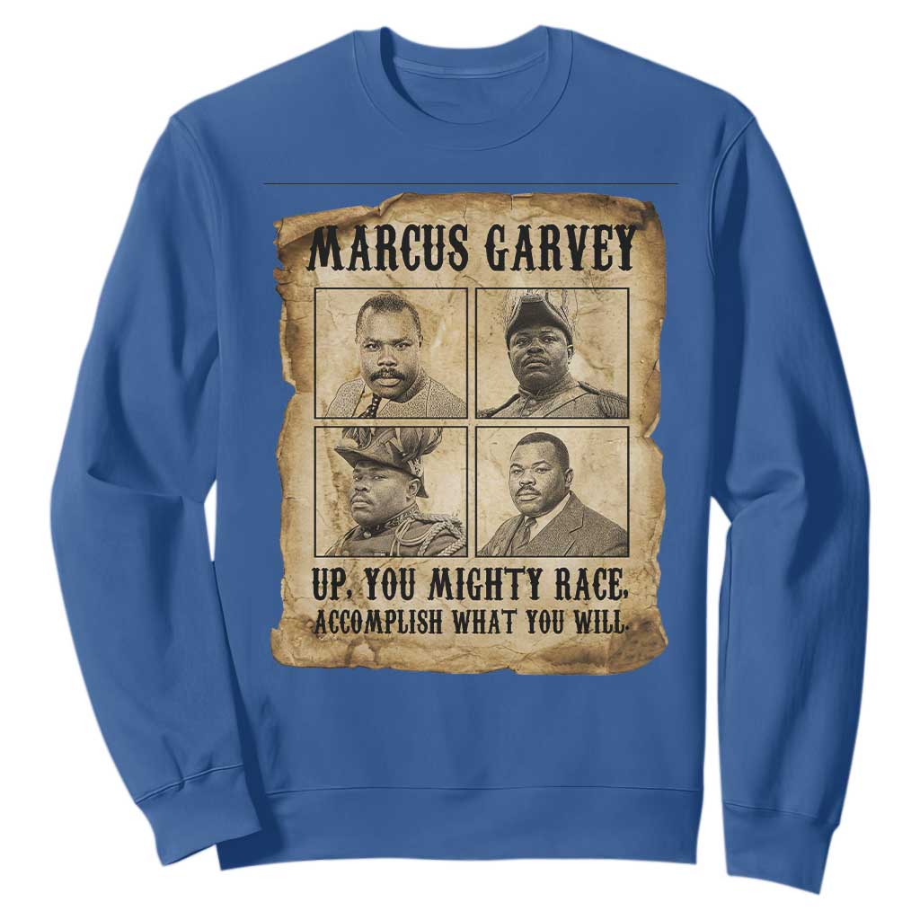 Vintage Marcus Garvey Sweatshirt Up You Mighty Race Quote TS12 Royal Blue Print Your Wear
