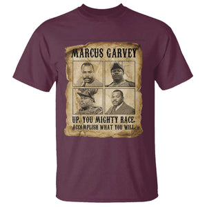 Vintage Marcus Garvey T Shirt Up You Mighty Race Quote TS12 Maroon Print Your Wear