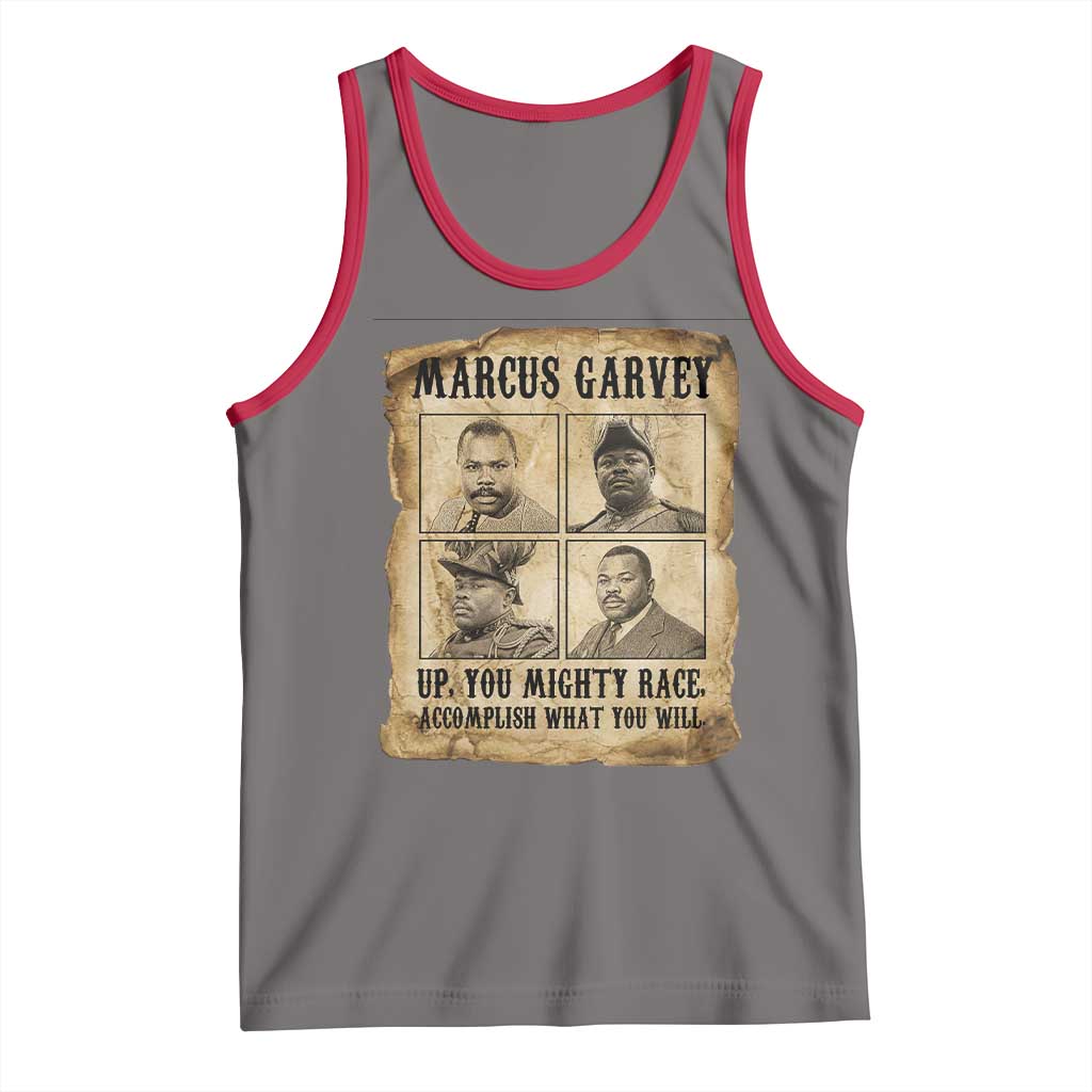 Vintage Marcus Garvey Tank Top Up You Mighty Race Quote TS12 Deep Heather Red Print Your Wear
