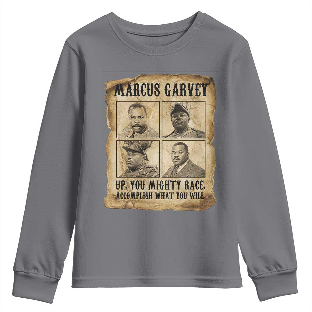 Vintage Marcus Garvey Youth Sweatshirt Up You Mighty Race Quote TS12 Charcoal Print Your Wear