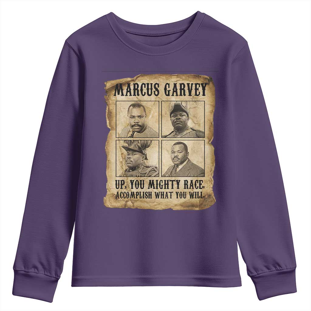 Vintage Marcus Garvey Youth Sweatshirt Up You Mighty Race Quote TS12 Purple Print Your Wear