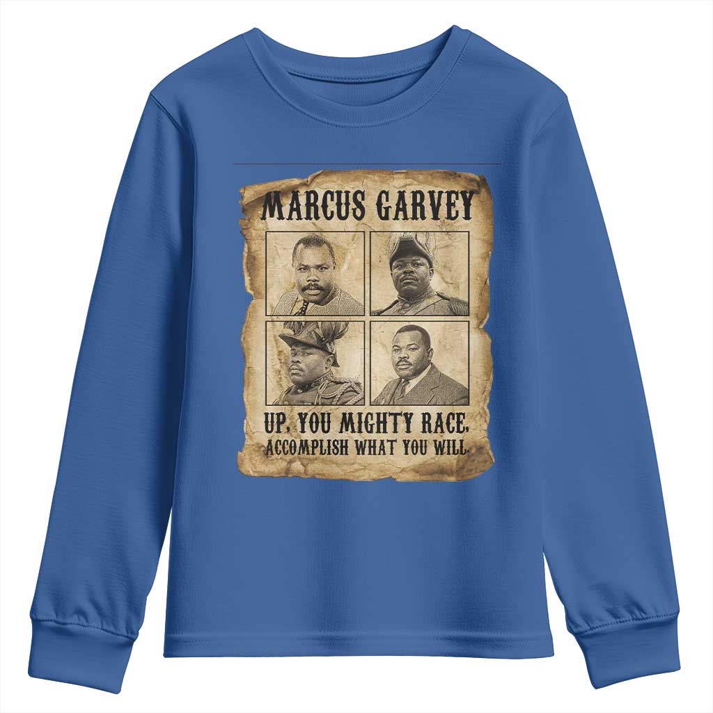 Vintage Marcus Garvey Youth Sweatshirt Up You Mighty Race Quote TS12 Royal Blue Print Your Wear