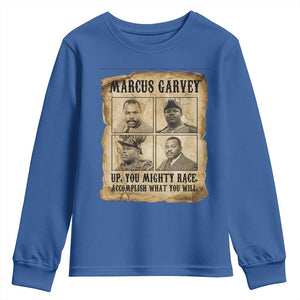 Vintage Marcus Garvey Youth Sweatshirt Up You Mighty Race Quote TS12 Royal Blue Print Your Wear