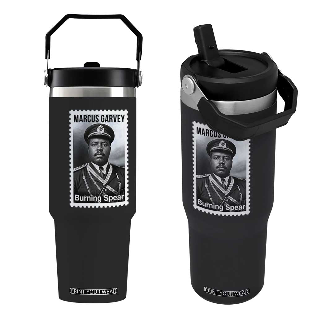 Marcus Garvey Flip Straw Tumbler Jamaican National Hero Legacy Gift TS12 One Size: 30 oz Black Print Your Wear