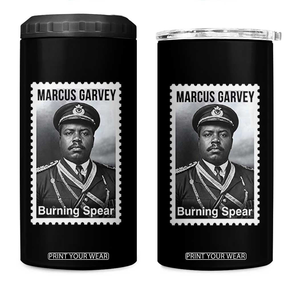 Marcus Garvey 4 in 1 Can Cooler Tumbler Jamaican National Hero Legacy Gift TS12 One Size: 16 oz Black Print Your Wear
