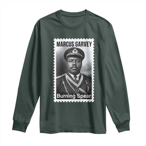 Marcus Garvey Long Sleeve Shirt Jamaican National Hero Legacy Gift TS12 Dark Forest Green Print Your Wear