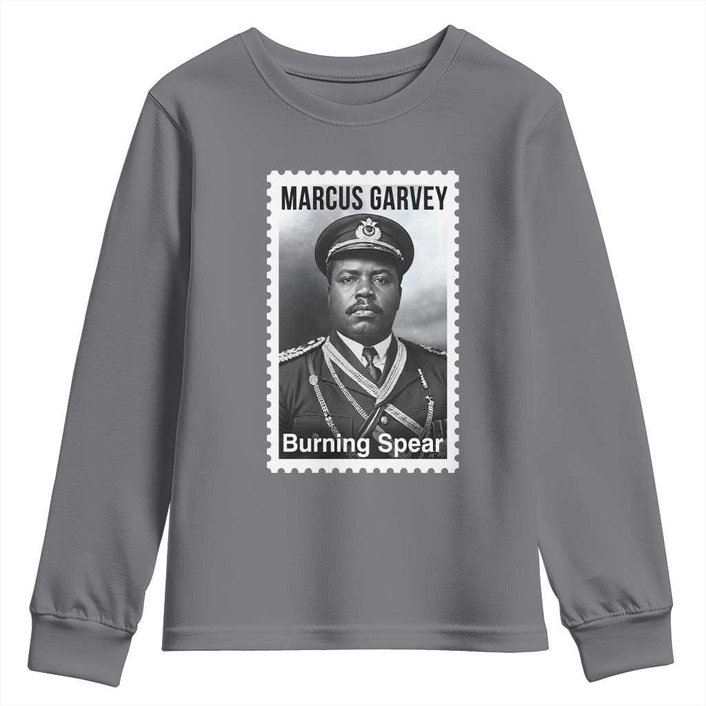 Marcus Garvey Youth Sweatshirt Jamaican National Hero Legacy Gift TS12 Charcoal Print Your Wear