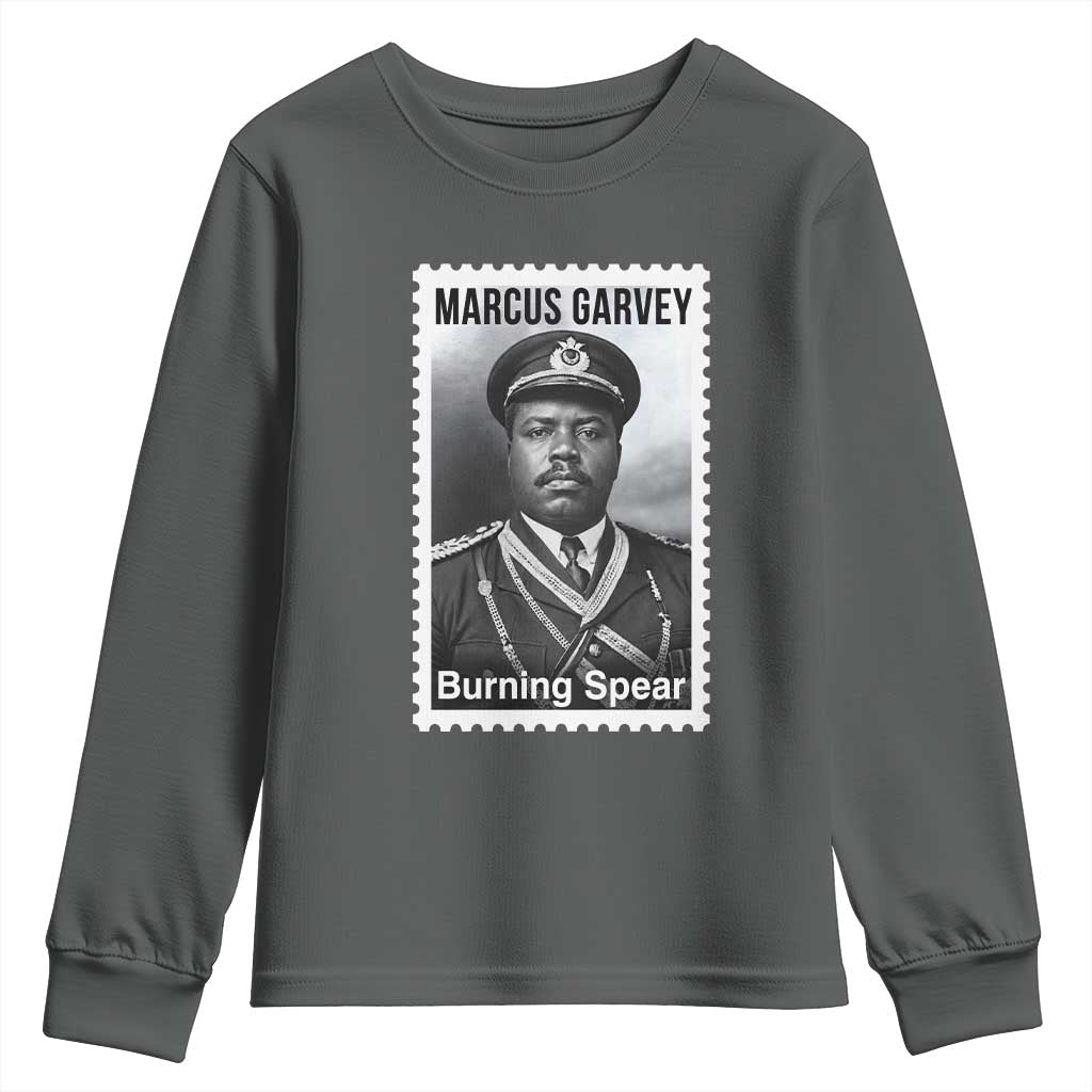 Marcus Garvey Youth Sweatshirt Jamaican National Hero Legacy Gift TS12 Dark Heather Print Your Wear