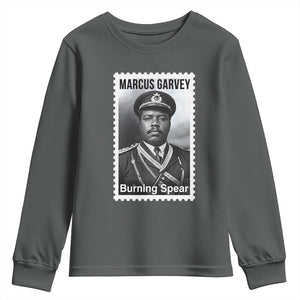 Marcus Garvey Youth Sweatshirt Jamaican National Hero Legacy Gift TS12 Dark Heather Print Your Wear