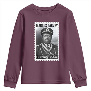 Marcus Garvey Youth Sweatshirt Jamaican National Hero Legacy Gift TS12 Maroon Print Your Wear