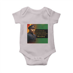 Marcus Garvey Pan African Flag Baby Onesie A People Without Knowledge Of Their Past Quote TS12 Ice Gray Print Your Wear