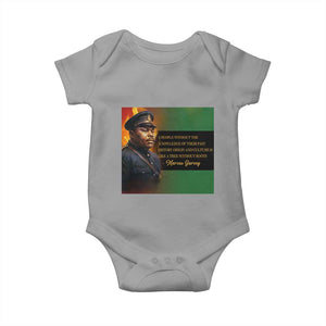 Marcus Garvey Pan African Flag Baby Onesie A People Without Knowledge Of Their Past Quote TS12 Sport Gray Print Your Wear