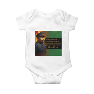 Marcus Garvey Pan African Flag Baby Onesie A People Without Knowledge Of Their Past Quote TS12 White Print Your Wear