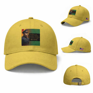 Marcus Garvey Pan African Flag Baseball Cap A People Without Knowledge Of Their Past Quote TS12 Baseball Cap Universal Fit Yellow Print Your Wear
