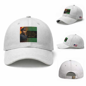 Marcus Garvey Pan African Flag Baseball Cap A People Without Knowledge Of Their Past Quote TS12 Baseball Cap Universal Fit White Print Your Wear