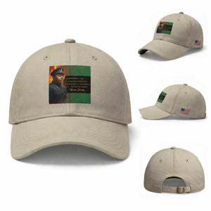 Marcus Garvey Pan African Flag Baseball Cap A People Without Knowledge Of Their Past Quote TS12 Baseball Cap Universal Fit Beige Print Your Wear
