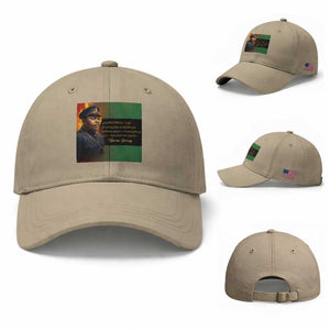 Marcus Garvey Pan African Flag Baseball Cap A People Without Knowledge Of Their Past Quote TS12 Baseball Cap Universal Fit Khaki Print Your Wear