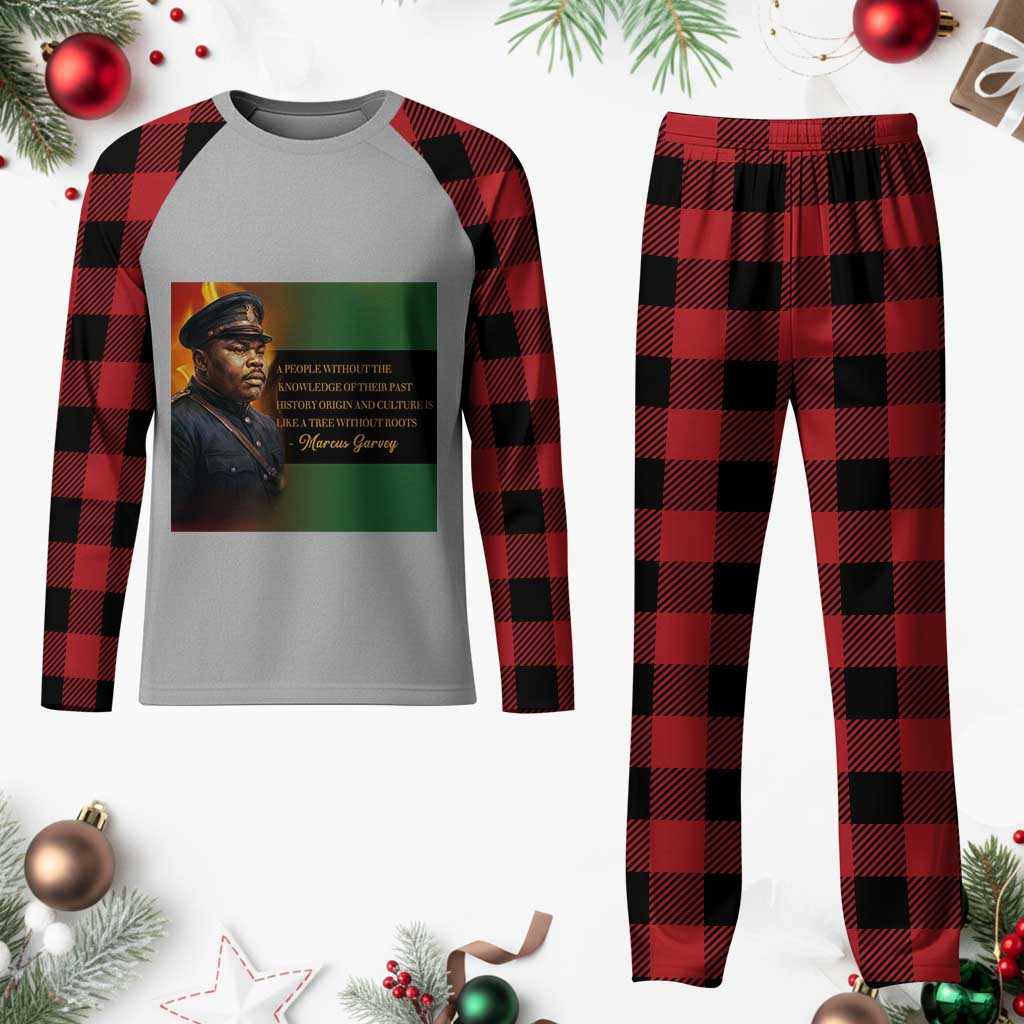 Marcus Garvey Pan African Flag Plaid Pajama Set A People Without Knowledge Of Their Past Quote TS12 Buffalo Plaid Print Your Wear