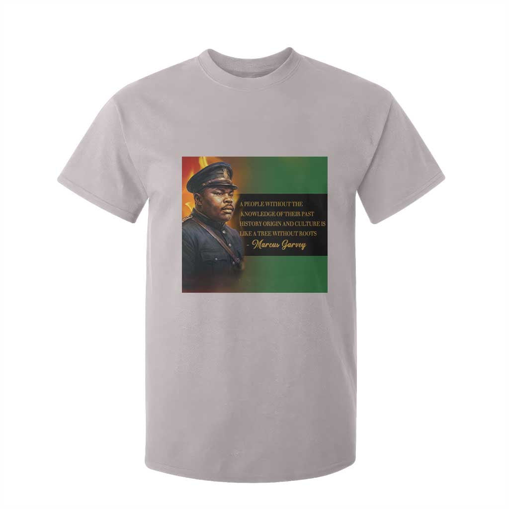 Marcus Garvey Pan African Flag T Shirt For Kid A People Without Knowledge Of Their Past Quote TS12 Ice Gray Print Your Wear