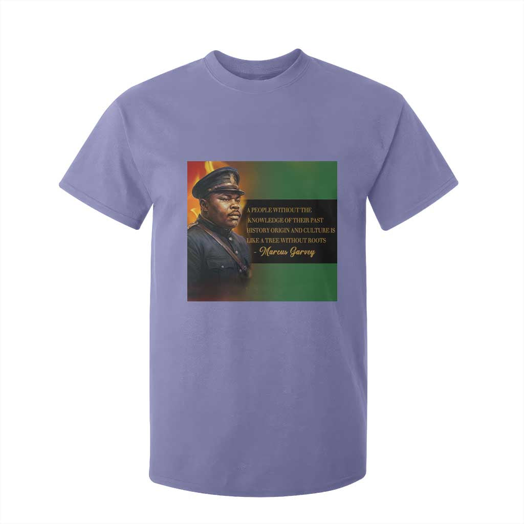 Marcus Garvey Pan African Flag T Shirt For Kid A People Without Knowledge Of Their Past Quote TS12 Violet Print Your Wear