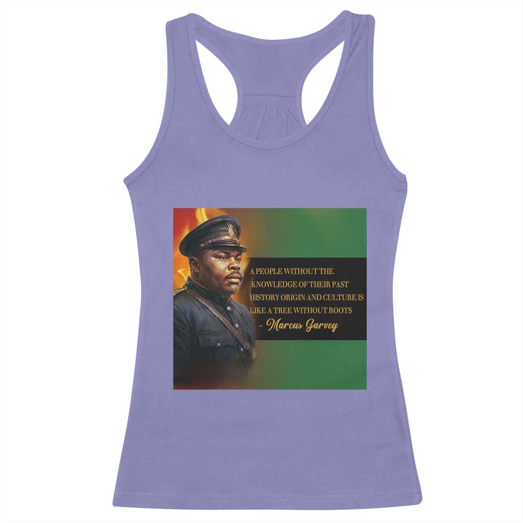 Marcus Garvey Pan African Flag Racerback Tank Top A People Without Knowledge Of Their Past Quote TS12 Violet Print Your Wear