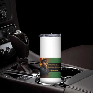Marcus Garvey Pan African Flag Skinny Tumbler A People Without Knowledge Of Their Past Quote TS12 Print Your Wear
