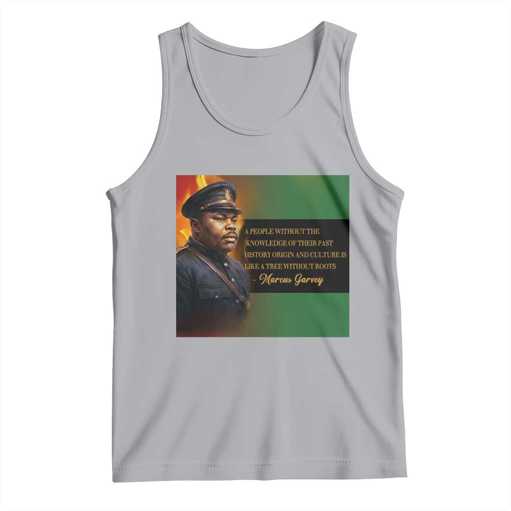 Marcus Garvey Pan African Flag Tank Top A People Without Knowledge Of Their Past Quote TS12 Athletic Heather Print Your Wear
