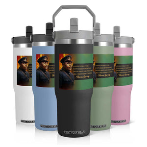 Marcus Garvey Pan African Flag Flip Straw Tumbler A People Without Knowledge Of Their Past Quote TS12 Print Your Wear