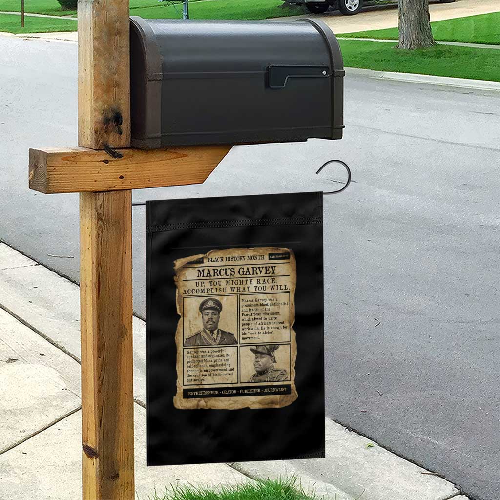 Vintage Newspaper Marcus Garvey Garden Flag Up You Mighty Race Quote TS12 Print Your Wear