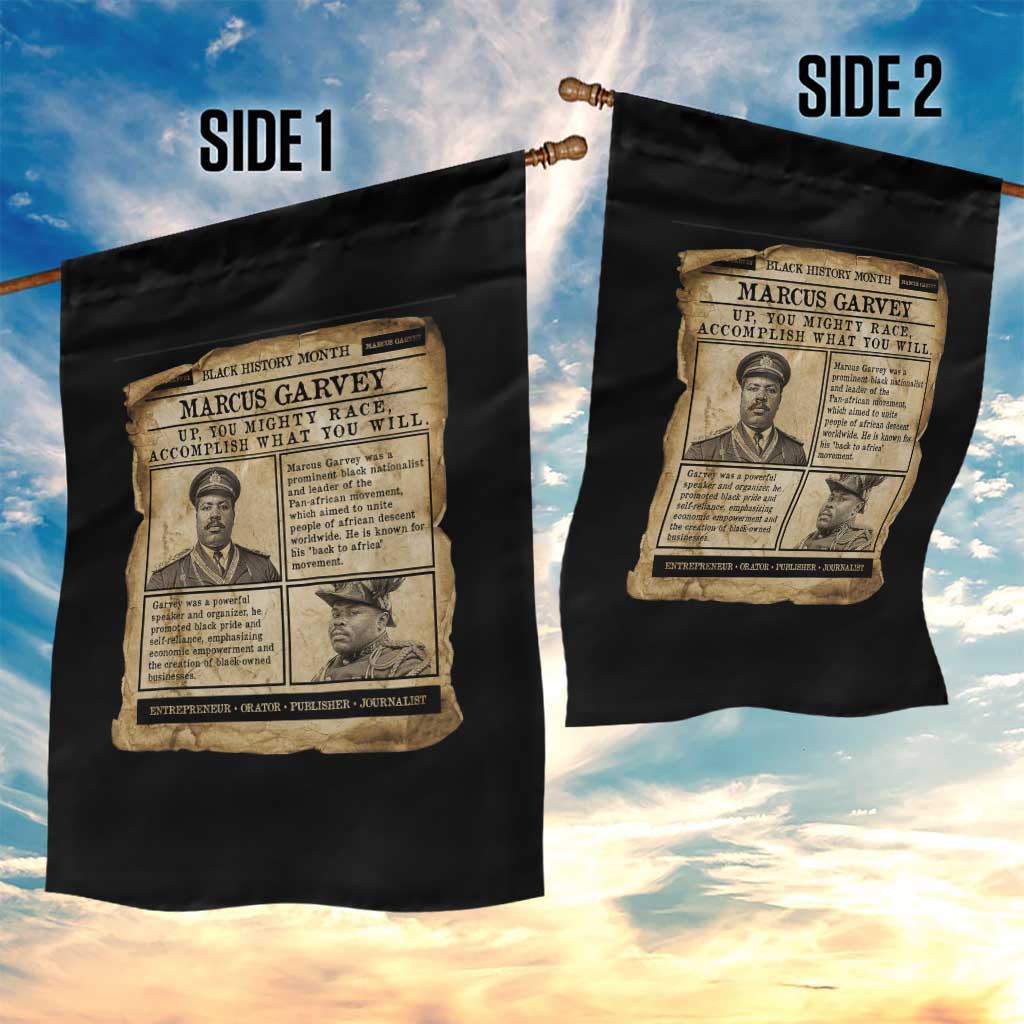 Vintage Newspaper Marcus Garvey Garden Flag Up You Mighty Race Quote TS12 Print Your Wear