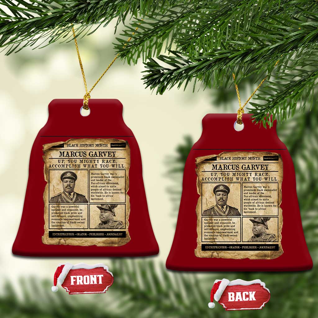 Vintage Newspaper Marcus Garvey Ceramic Ornament Up You Mighty Race Quote TS12 Print Your Wear