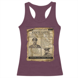 Vintage Newspaper Marcus Garvey Racerback Tank Top Up You Mighty Race Quote TS12 Maroon Print Your Wear