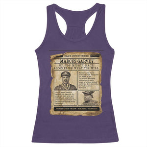 Vintage Newspaper Marcus Garvey Racerback Tank Top Up You Mighty Race Quote TS12 Purple Print Your Wear