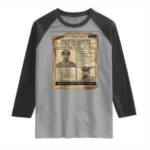 Vintage Newspaper Marcus Garvey Raglan Shirt Up You Mighty Race Quote TS12 Sport Gray Black Print Your Wear