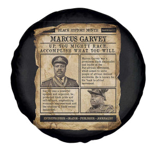 Vintage Newspaper Marcus Garvey Spare Tire Cover Up You Mighty Race Quote TS12 Print Your Wear