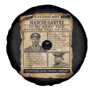 Vintage Newspaper Marcus Garvey Spare Tire Cover Up You Mighty Race Quote TS12 Print Your Wear