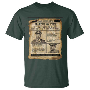 Vintage Newspaper Marcus Garvey T Shirt Up You Mighty Race Quote TS12 Dark Forest Green Print Your Wear