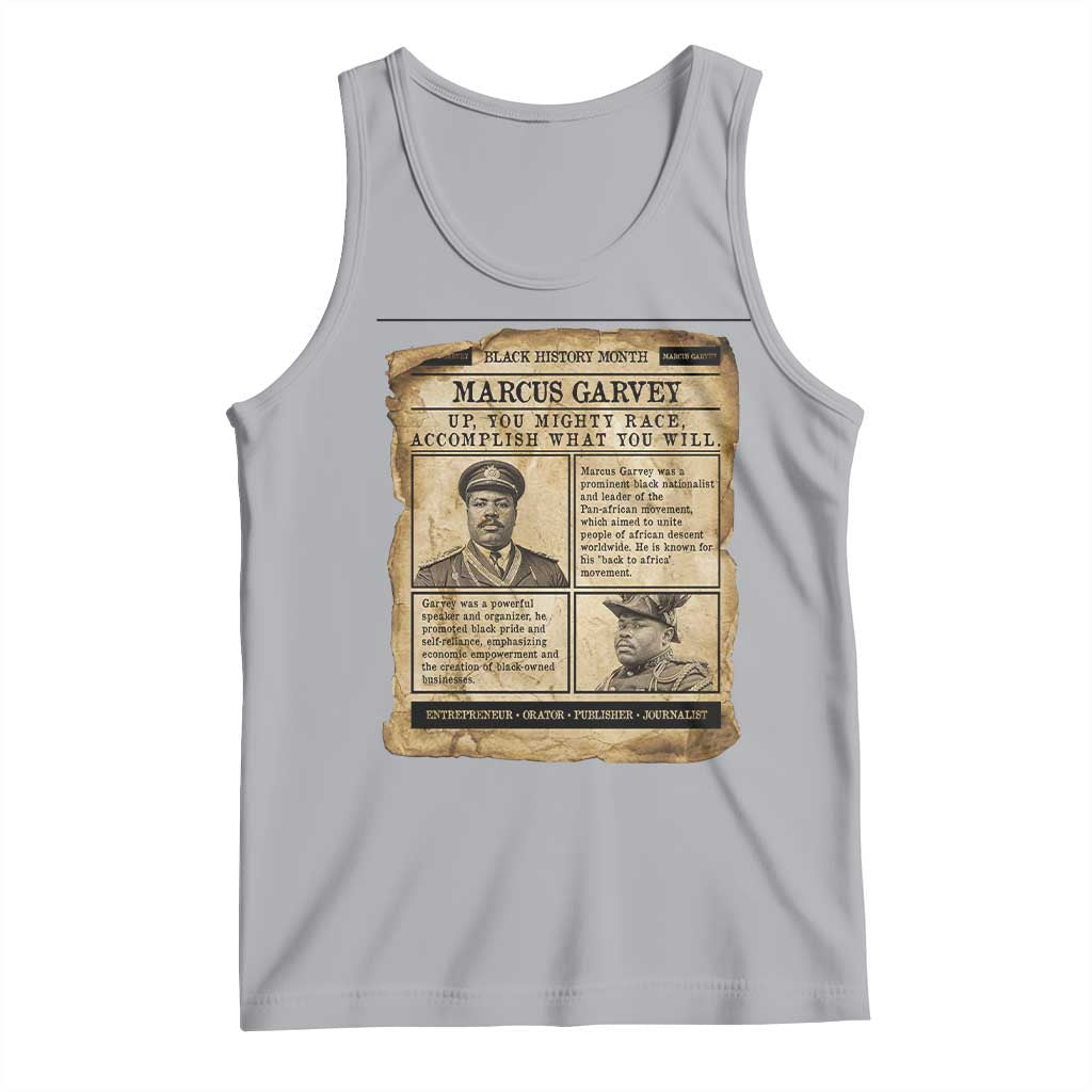 Vintage Newspaper Marcus Garvey Tank Top Up You Mighty Race Quote TS12 Athletic Heather Print Your Wear