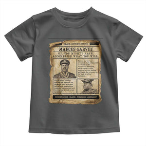 Vintage Newspaper Marcus Garvey Toddler T Shirt Up You Mighty Race Quote TS12 Dark Heather Print Your Wear