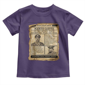Vintage Newspaper Marcus Garvey Toddler T Shirt Up You Mighty Race Quote TS12 Purple Print Your Wear