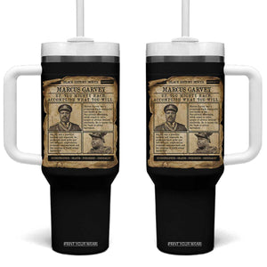 Vintage Newspaper Marcus Garvey Tumbler With Handle Up You Mighty Race Quote TS12 One Size: 40 oz Black Print Your Wear