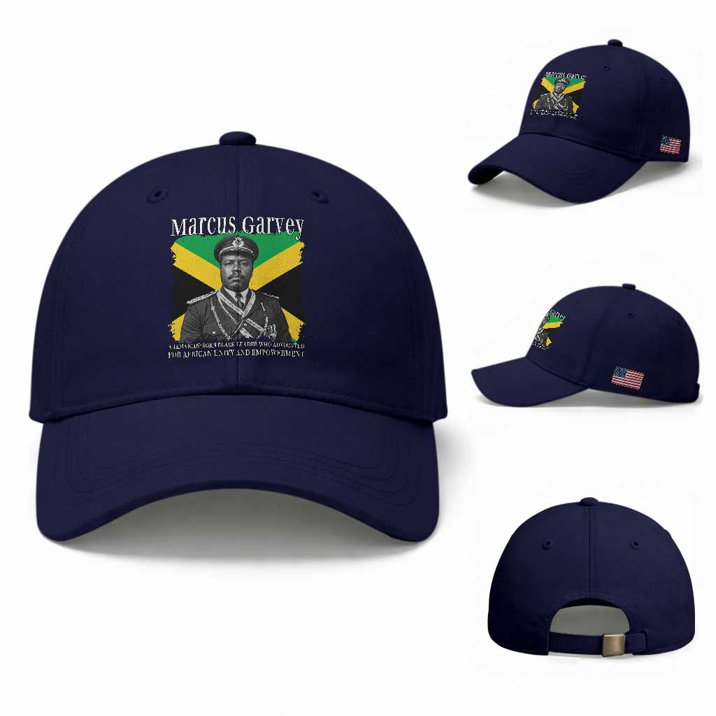Marcus Garvey Jamaican National Hero Baseball Cap Pan Africanism History Gift TS12 Baseball Cap Universal Fit Dark Blue Print Your Wear