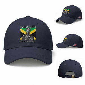 Marcus Garvey Jamaican National Hero Baseball Cap Pan Africanism History Gift TS12 Baseball Cap Universal Fit Navy Print Your Wear