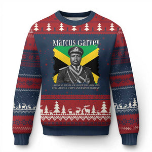Marcus Garvey Jamaican National Hero Ugly Christmas Sweater Pan Africanism History Gift TS12 Navy Red Print Your Wear