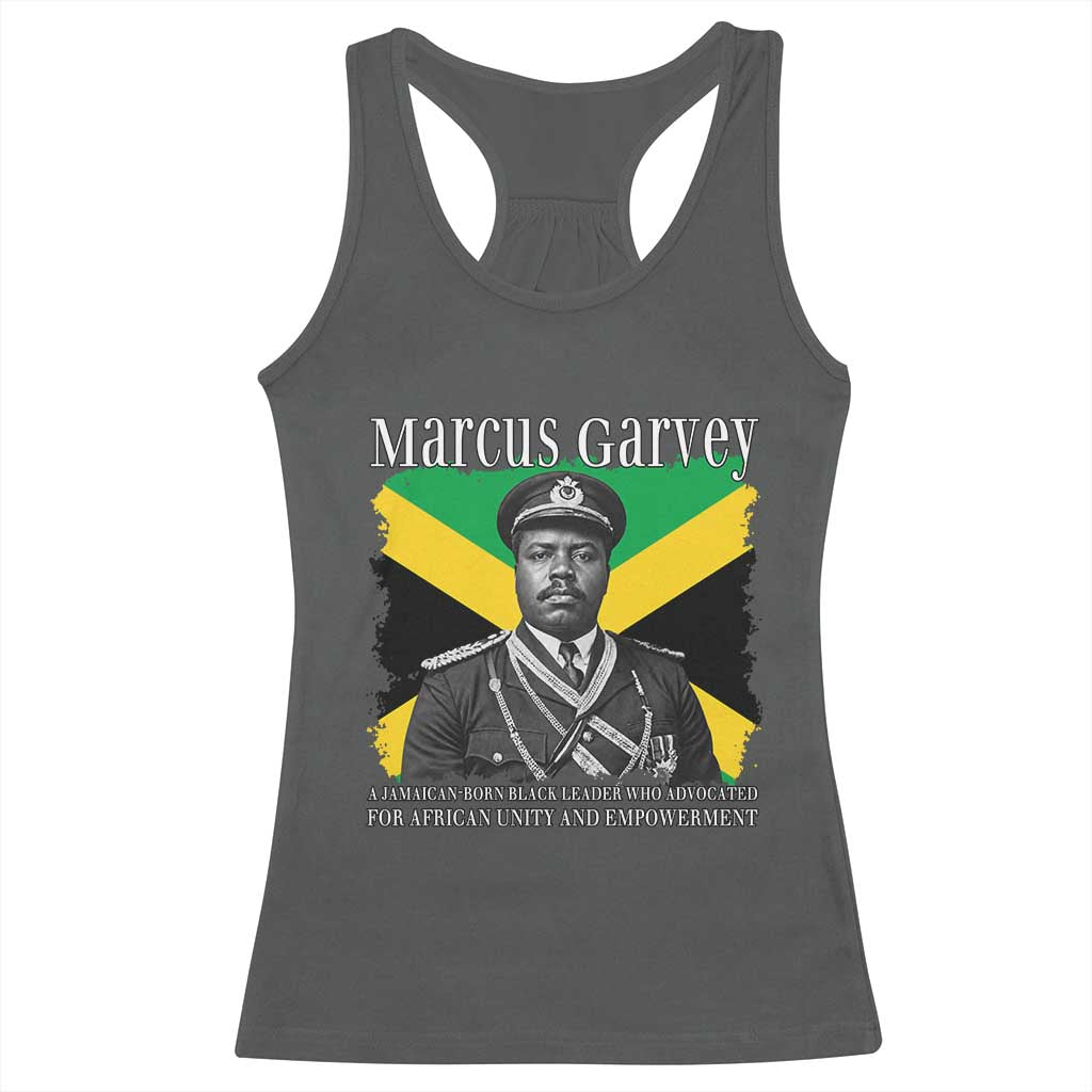 Marcus Garvey Jamaican National Hero Racerback Tank Top Pan Africanism History Gift TS12 Dark Heather Print Your Wear