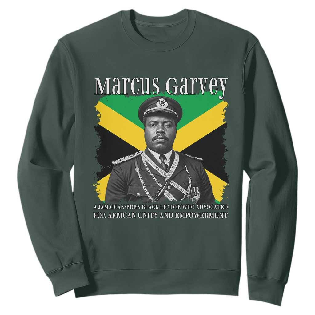 Marcus Garvey Jamaican National Hero Sweatshirt Pan Africanism History Gift TS12 Dark Forest Green Print Your Wear