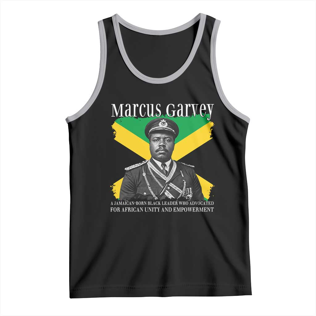 Marcus Garvey Jamaican National Hero Tank Top Pan Africanism History Gift TS12 Black Athletic Heather Print Your Wear