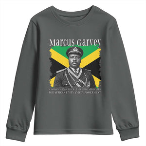 Marcus Garvey Jamaican National Hero Youth Sweatshirt Pan Africanism History Gift TS12 Dark Heather Print Your Wear
