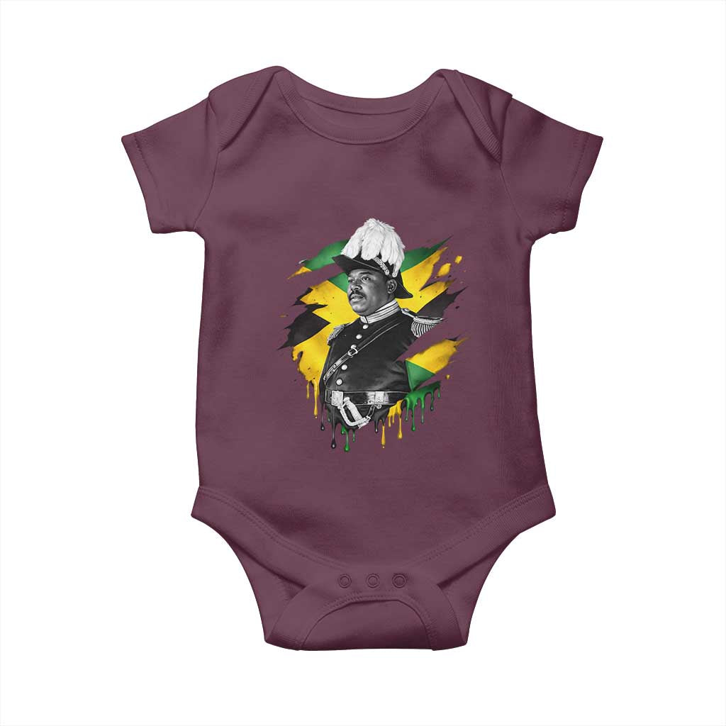 Marcus Garvey Jamaican National Hero Baby Onesie African American Heritage TS12 Maroon Print Your Wear