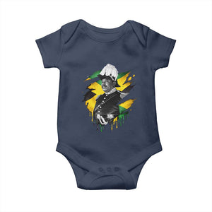 Marcus Garvey Jamaican National Hero Baby Onesie African American Heritage TS12 Navy Print Your Wear